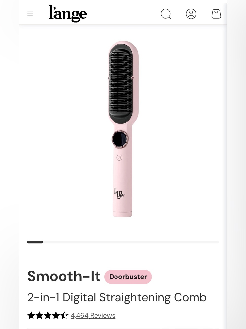 🎀 Lange 2-in-1 Straightening Comb —  Pink 🎀